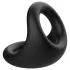 Pulselock Taur - konturrad penis- och testikelring (svart)