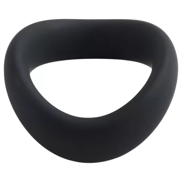 Pulselock Cocktura - vriden penisring i silikon (svart) - 5 cm