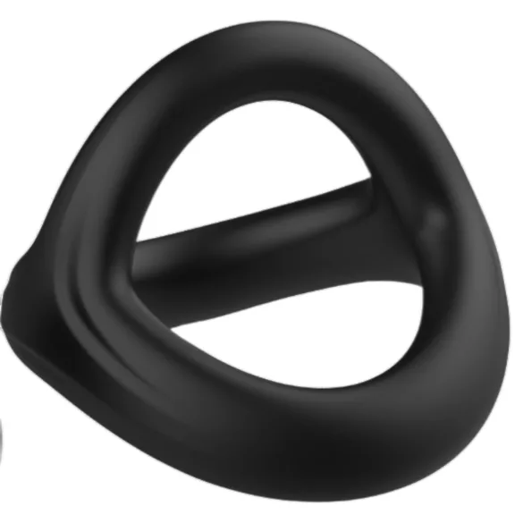 Pulselock Taur - Y-formad penis- och pungring (svart) - M