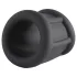 Pulselock Cocktura - räfflad penisring i silikon (svart) - 30 mm