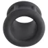 Pulselock Cocktura - räfflad penisring i silikon (svart) - 30 mm