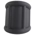 Pulselock Cocktura - räfflad penisring i silikon (svart) - 30 mm