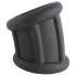 Pulselock Cocktura - räfflad penisring i silikon (svart) - 30 mm