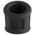 Pulselock Cocktura - räfflad penisring i silikon (svart) - 30 mm