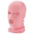 Balaclava - stickad oralmaske med 3 öppningar - rosa