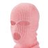 Balaclava - stickad oralmaske med 3 öppningar - rosa