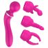 Ensamhet 2-i-1 - Massörer & G-punktvibrator med 3 tillbehör (rosa)