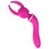 Ensamhet 2-i-1 - Massörer & G-punktvibrator med 3 tillbehör (rosa)