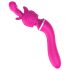 Ensamhet 2-i-1 - Massörer & G-punktvibrator med 3 tillbehör (rosa)