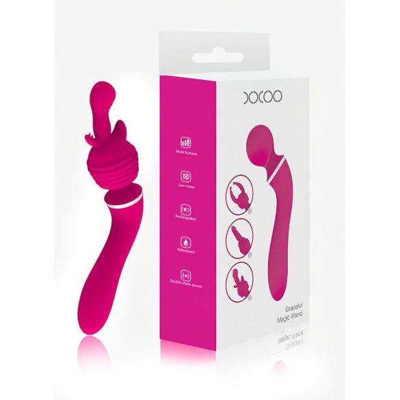 Lonely 2in1 - vibrator och g-punktmassagerare - 3 tillbehör - rosa