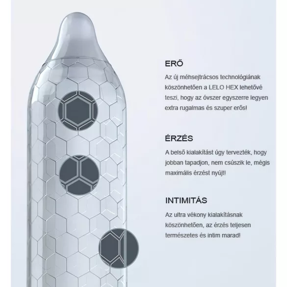 LELO Hex Original - kondom - ultratunt latex - 1 st