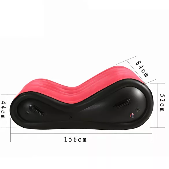 Desirel Magic Pillow - Uppblåsbar BDSM-sexmöbel - med handbojor (röd)