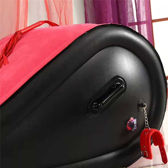 Desirel Magic Pillow - Uppblåsbar BDSM-sexmöbel - med handbojor (röd)