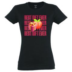 Best Gift Ever - dam t-shirt - bomull - svart