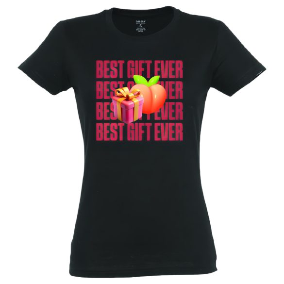 Best Gift Ever - dam t-shirt - bomull - svart - XL