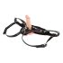 ZADO - Läderunderbyxor för strap-ons (svart) - S-L