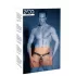 ZADO - läderstring med dildo och 3 penisringar - L/XL