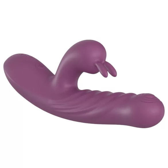 Funny Me Rabbit Bunny - vibrator med klitorisstimulator - uppladdningsbar lila