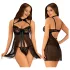 JSY 056 - babydoll‑set - svart