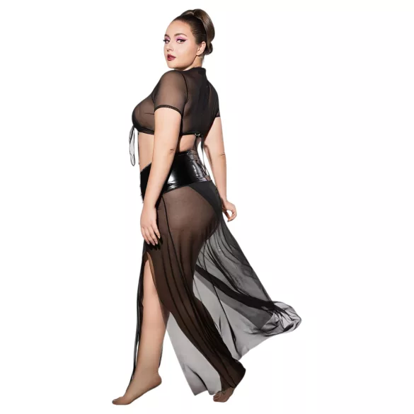 JSY 065 - svart babydoll‑set (XL-2XL)
