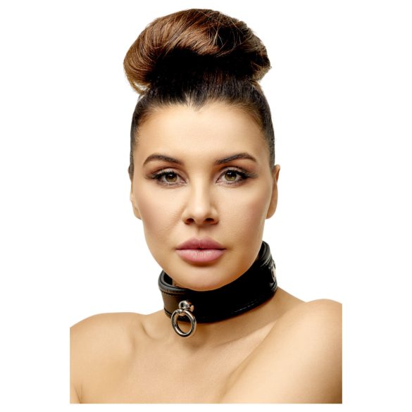 ZADO - halsband läder svart