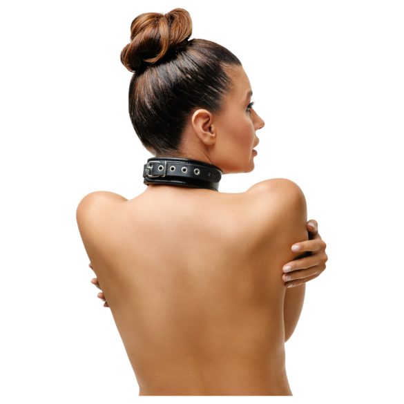 ZADO - halsband läder svart