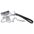 ZADO - metall BDSM-koppel för halsband (silver)