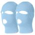 Balaklava - stickad mask med 3 hål (blå)
