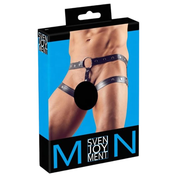 Svenjoyment - harnes med penisring - svart - M/L