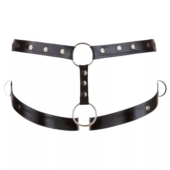 Svenjoyment - harnes med penisring - svart - M/L