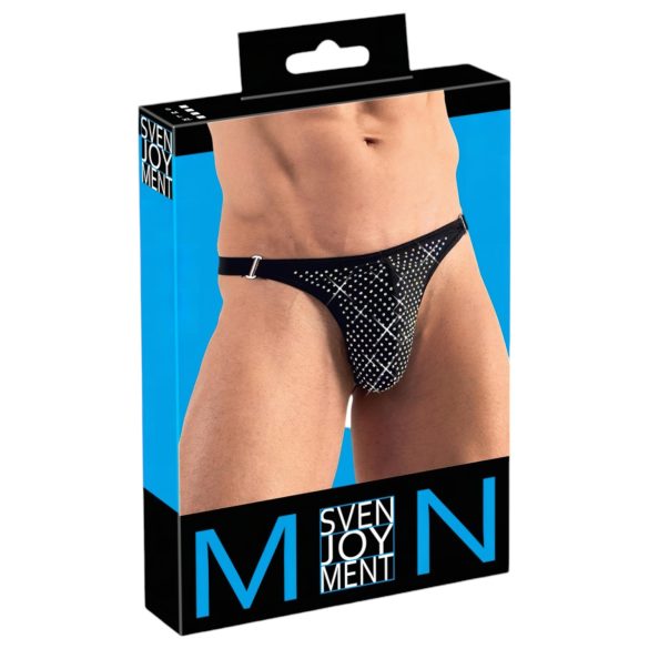 Svenjoyment - Strassprydd herrstring (svart) - M