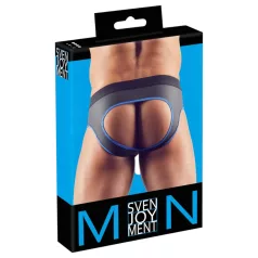 Svenjoyment - öppen jockstrap - svart/blå - L