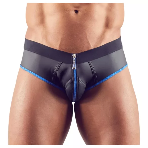 Svenjoyment - öppen jockstrap - svart/blå - XL
