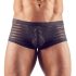 Genomskinliga randiga boxershorts (svart)