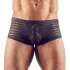 Svenjoyment - Genomskinliga, randiga boxershorts (svarta) - XL