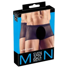 Svenjoyment - 2-delat svart genomskinligt boxerset (S-L)