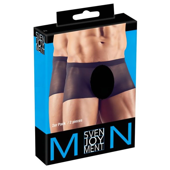 Svenjoyment - transparent boxerset - svart tvådelad S-L