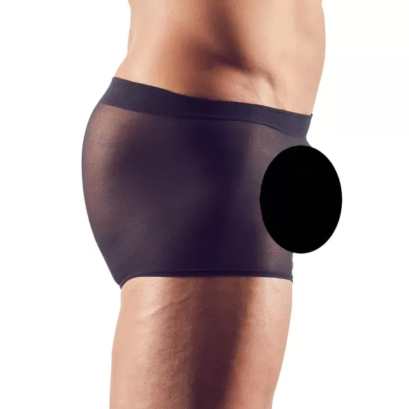 Svenjoyment - 2-delat svart genomskinligt boxerset (S-L)