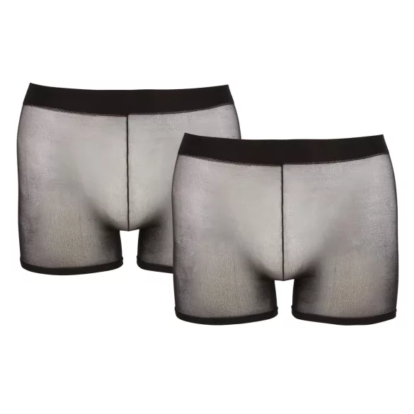 Svenjoyment - 2-delat svart genomskinligt boxerset (S-L)