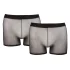 Svenjoyment - 2-delat svart genomskinligt boxerset (S-L)