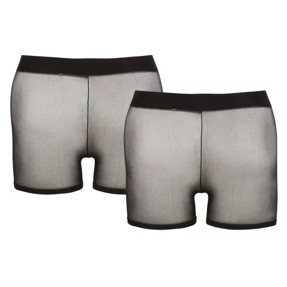 Svenjoyment - 2-delat svart genomskinligt boxerset (S-L)