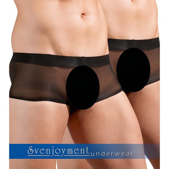 Svenjoyment - transparent boxerset - svart tvådelad S-L