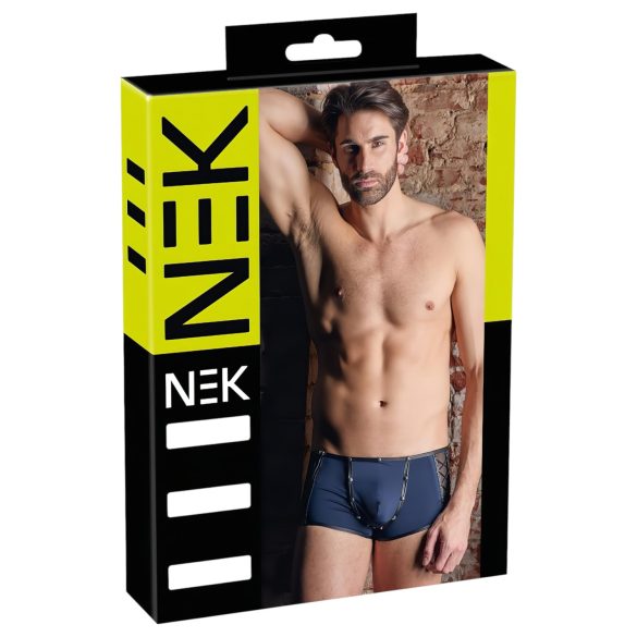 NEK - svart boxershorts med snörning och nätinslag (blå)