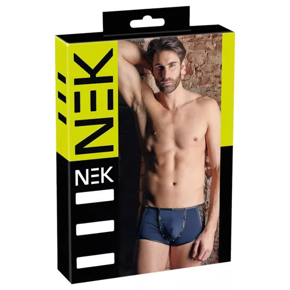 NEK - boxerkalsonger herr - snörning nätinsats - svart blå