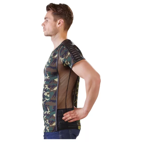 NEK - kamouflagemönstrad herrtröja (grön-brun) - 2XL
