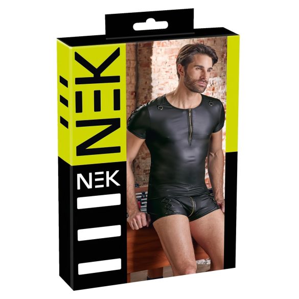 NEK - Matt Svart Herrtröja med Korta Ärmar - 2XL