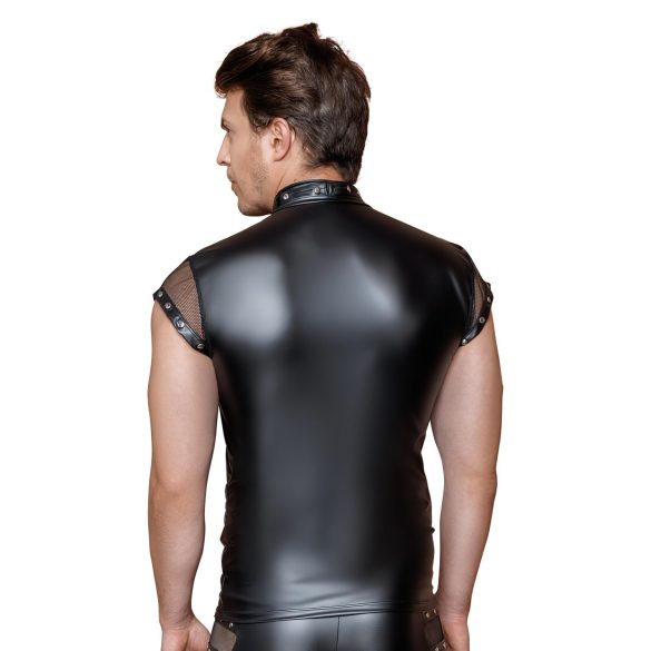 NEK - herrtröja med nitar och nätinsats (svart) - M