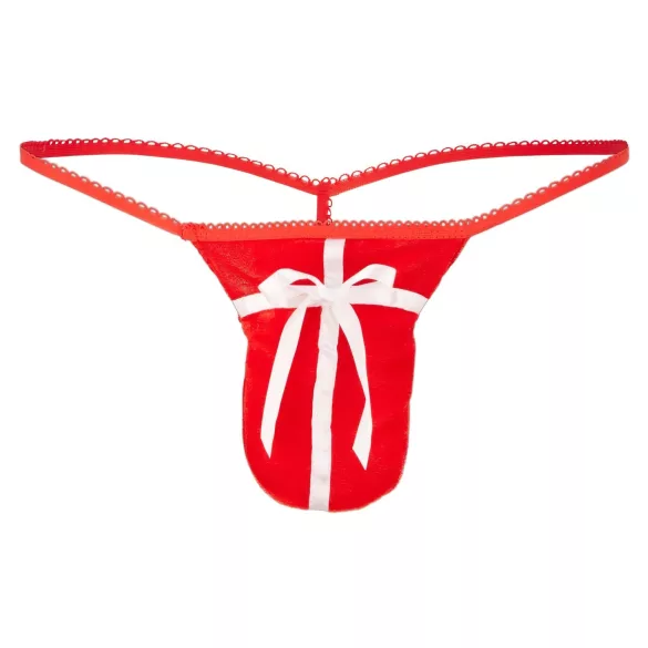 Present julröd tanga för män (S-L)