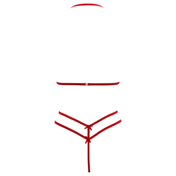 Cottelli - öppet spets-bh set - röd