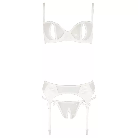 Abierta Fina - bh-set med öppen kupa - svart spets - 85B/L